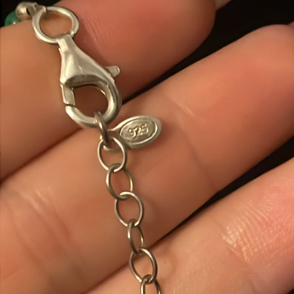 Real malachite and sterling necklace - Picture 4 of 4